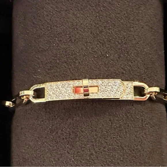 Hermes Gold diamond Bracelet - Picture 3 of 5